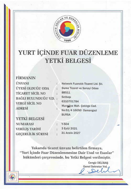 Fuar Düzenleme Yetki Belgesi